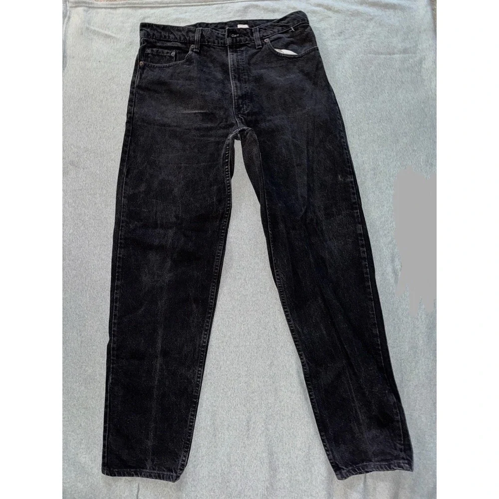 VTG Levis 550 Jeans Mens Black Relaxed Fit Tapered‎ Leg Denim Pants Sz 38